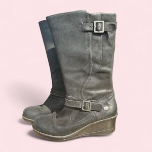 Keen Black Women's Knee High Wedge Boots